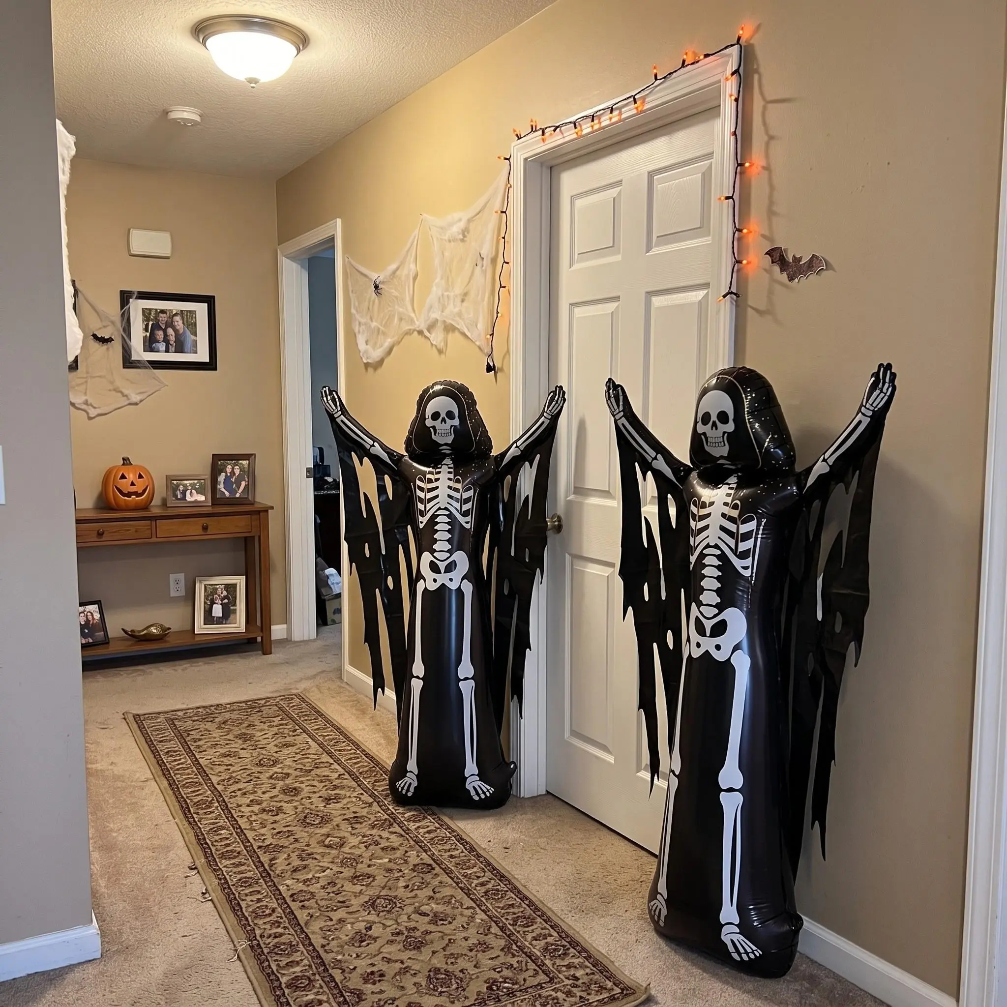 Grim Reaper Inflatable Prop for Party Photo Booth, Easy to Inflate, Perfect for Event Planners, Trick or Treat Vibe, Retro Style Decor