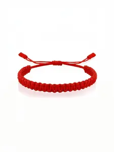 Red Hand-woven Bracelet - Adjustable Bracelet, a unisex red knotted bracelet, a red double-knot bracelet, a gift for women, an infinity symbol bracelet for men, symbolizing good luck, a perfect Valentine's Day gift, and a New Year's gift, Braided Bracelet