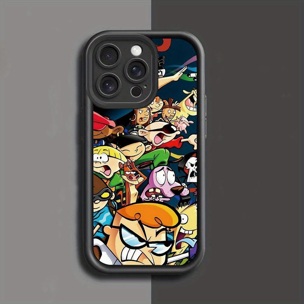 [1pcs Cartoon Character Mobile Phone Case]Cartoon character pattern UV printing matte mobile phone case, 360-degree all-round protection, suitable for Iphone11 12 13 14 15Pro longest X/XS7 8Plus SE Mini and Samsung Galaxy S25 S24 S23 S22 Protective Cover