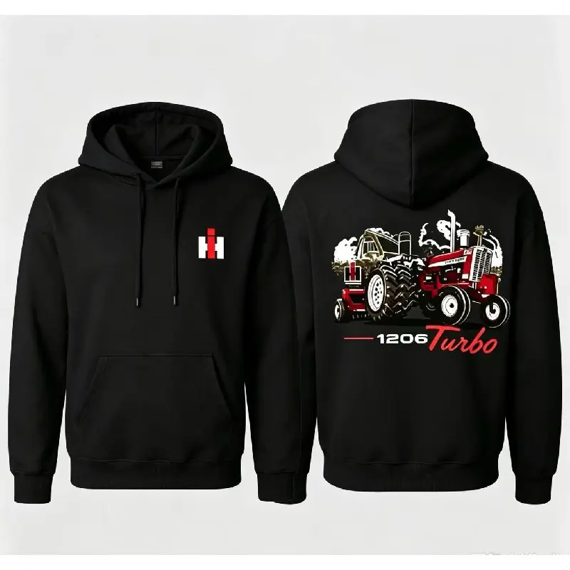Graphic T-Shirt| Hoodie, Farm Dad Favorite IH 1206 Turbo Tractor Graphic T-Shirt, Vintage Red Tractor Tee, Farmer Gift Shirt, Ultra-Soft Cotton Unisex Shirt, Country Life Streetwear, Rural Style Apparel, Tractor Lover Gift, Farm Life Clothing
