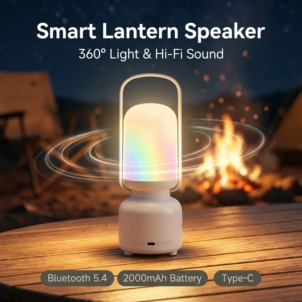 Modern Artistic LED Music Table Lamp, Small Night Light, Perfect for Bedroom, Living Room, Office, Bluetooth-compatible Enabled, Energy Efficient