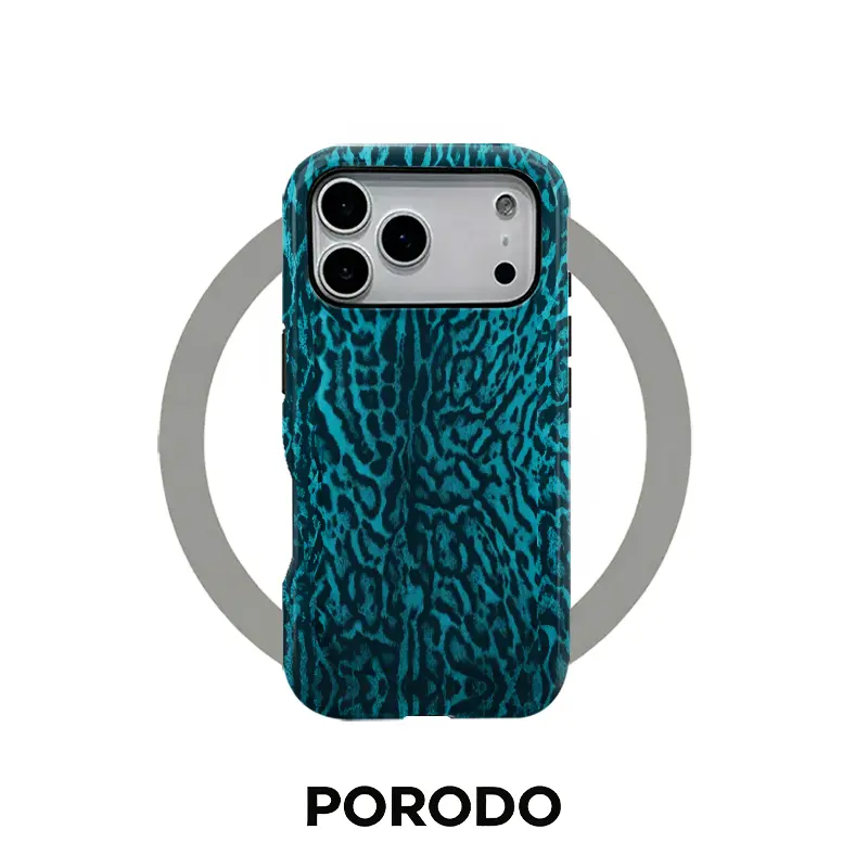 Magnetic Case Teal Ocean Waves pattern phone case Adurable 2-in1 protective case. for iPhone 17Air/16/15/14/13/12/11 Pro Max/Plus/Pro, simple and stylish phone case,perfect holiday gifts. for iphone 17 pro max cases girls