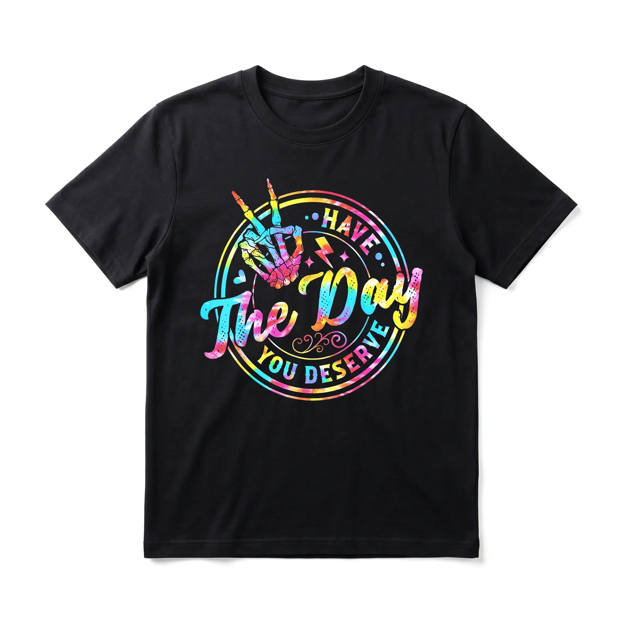 100% Cotton， Colorful Peace Hand Skull， Oversized Graphic Tee， Funny meme Tee， Streetwear Print， Heavyweight Breathable Crew Neck Ultra Soft Unisex Casual Style， Great for Casual， Events & Casual Outings， Fast Shipping， Awesome Gift for Festival Lovers Me