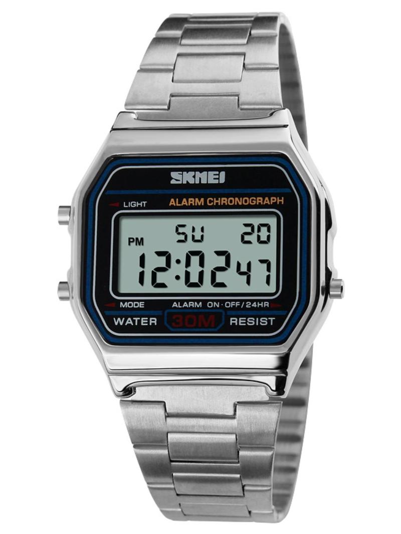 Skmei Square Electronic Watch, Urban Fashion Wristwatch, Modern Waterproof Watch, 30m Waterproof, Luminous Display, Alarm Stopwatch, Full Features, Multiple Colors Available