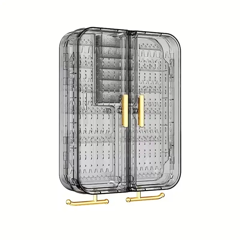 Large Capacity Wall-Mounted Jewelry Organizer, Multi-Functional Earring and Necklace Storage Box, Elegant Jewelry Display Tower