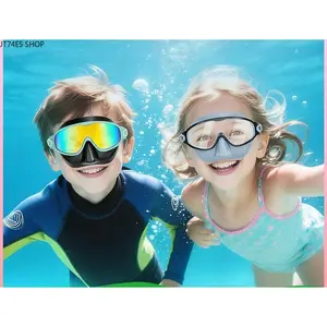 2026 New Big Frame Nose Protection Swim Goggles, HD Waterproof Anti-Fog Swimming Glasses for Kids & Adults
