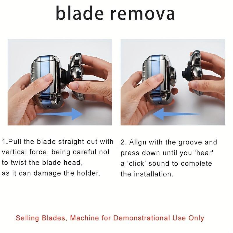 7D 7/8/9 Heads Replacement Heads for Electric Shaver, 1 Count Smooth & Comfortable Shaving Heads, Compatible with Most Brands Except Remington and SkullShaver