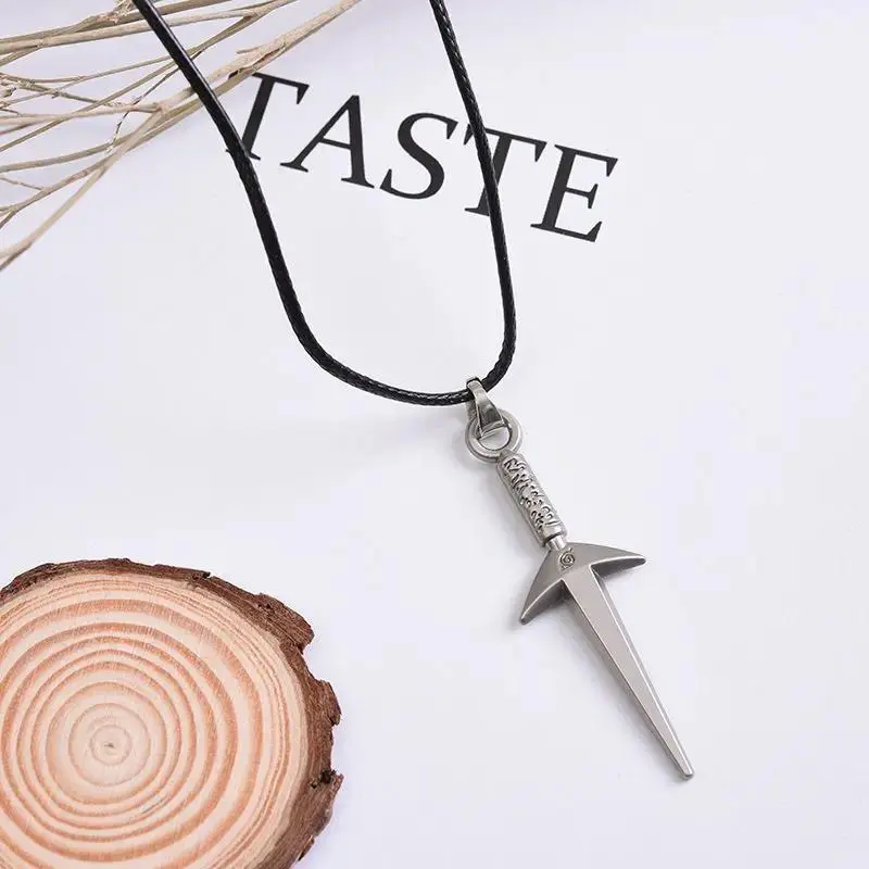 Naruto Necklace Minato Kunai Pendant Anime Merch Metal Pendant Men’s Hip-Hop Punk Accessory Gift Trending Item