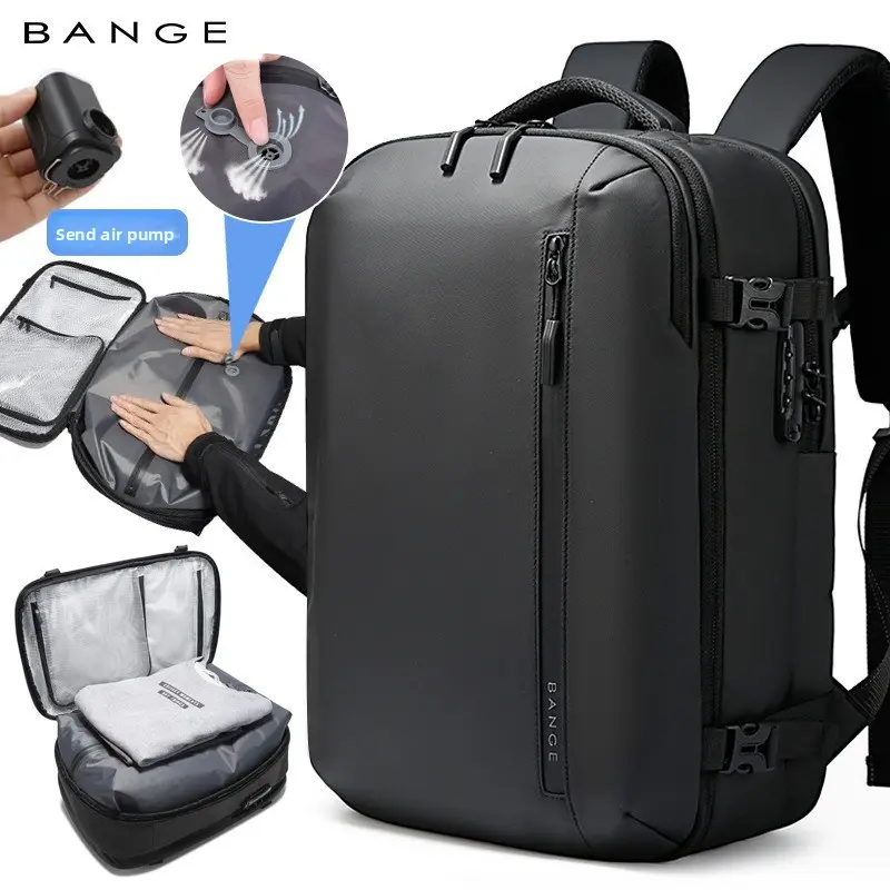 BANGE New Vacuum Compression Backpack Large Capacity Business Travel Bag Men's Business Commuter Computer Backpack Backpack For Laptop