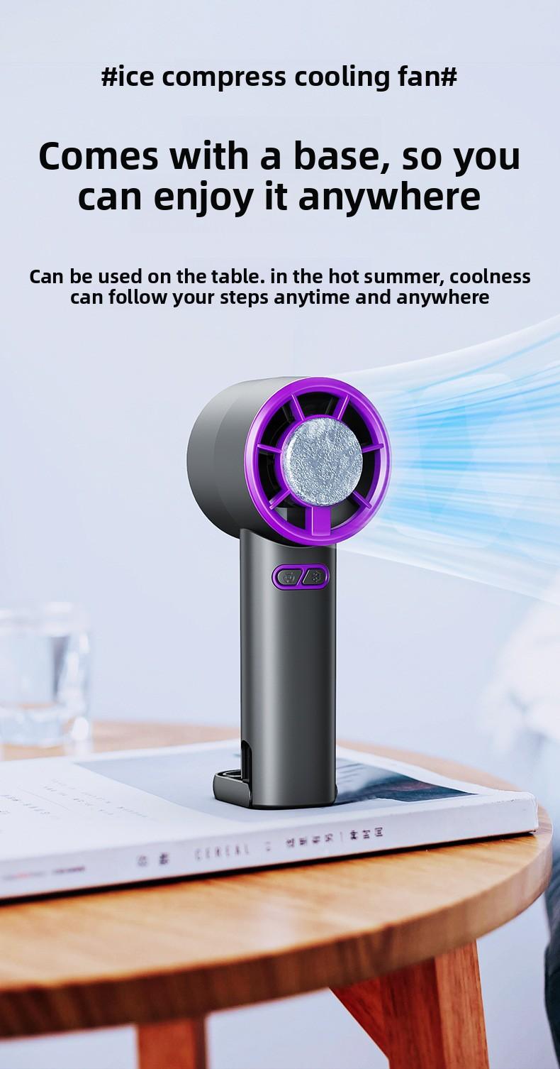 New USB Handheld Fan, Semiconductor Cooling Fan, Five-Speed High-Speed Turbo Fan