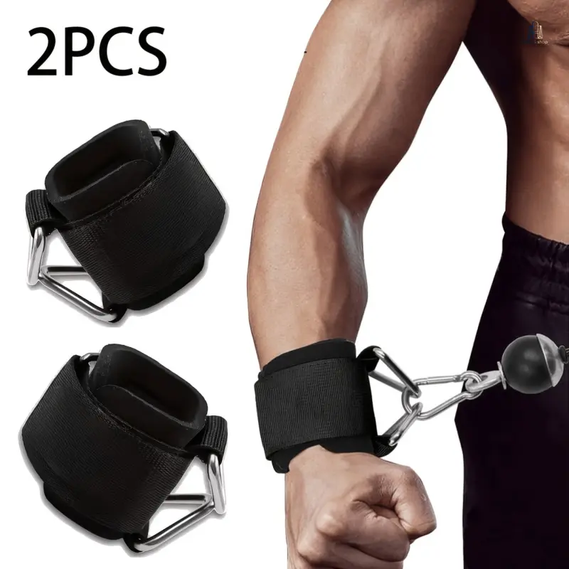Adjustable Non-slip Gym Wrist Straps, Heavy Duty Training Wrist Supports, Cable Machine Weight Lifting Pull-up Workout Accessory for Home & Gym Strength Training