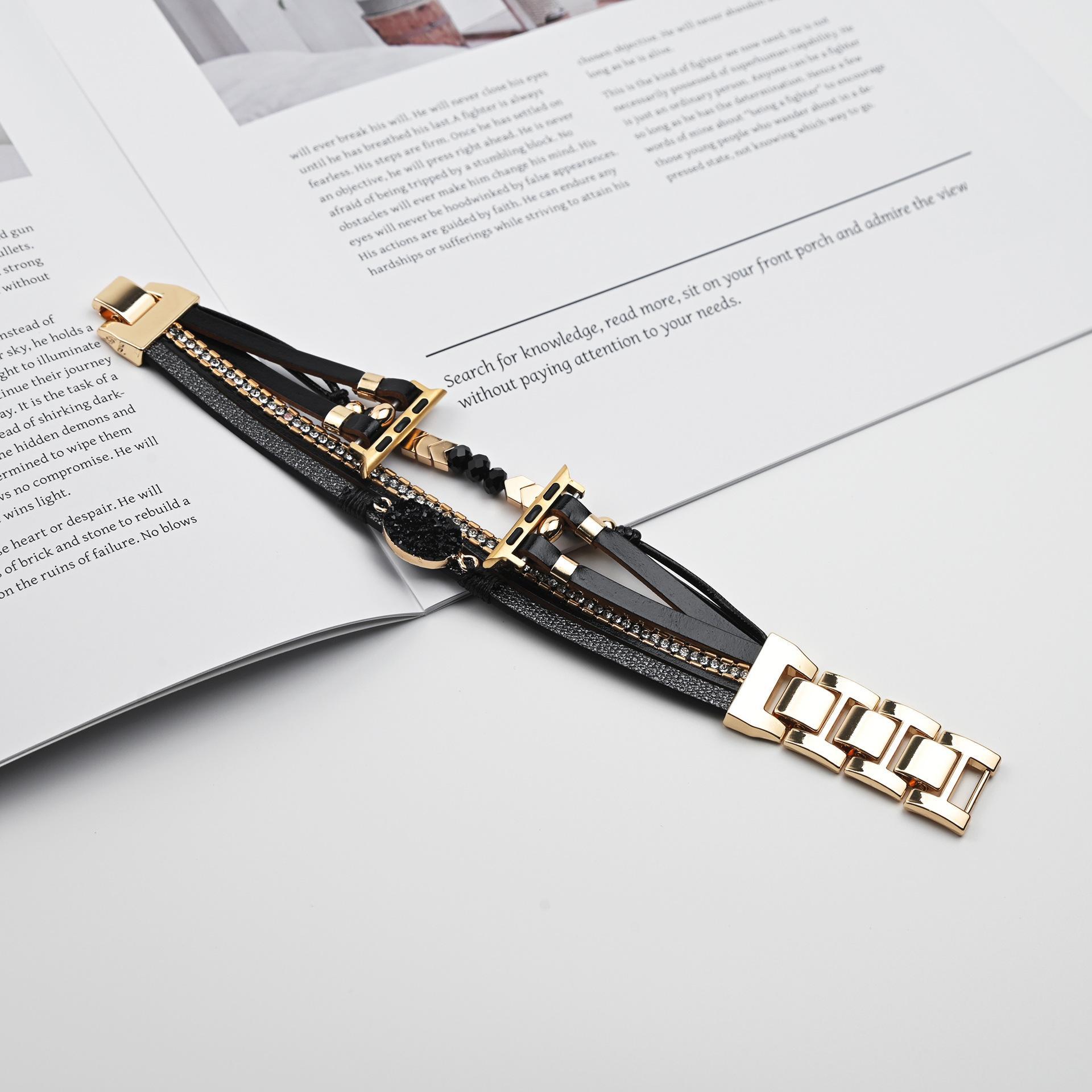 Boho Style Beaded Watch Band (Band Only), 1 Count Wearable Accessories for Women, Smart Watch Band Compatible with Apple Watch Series