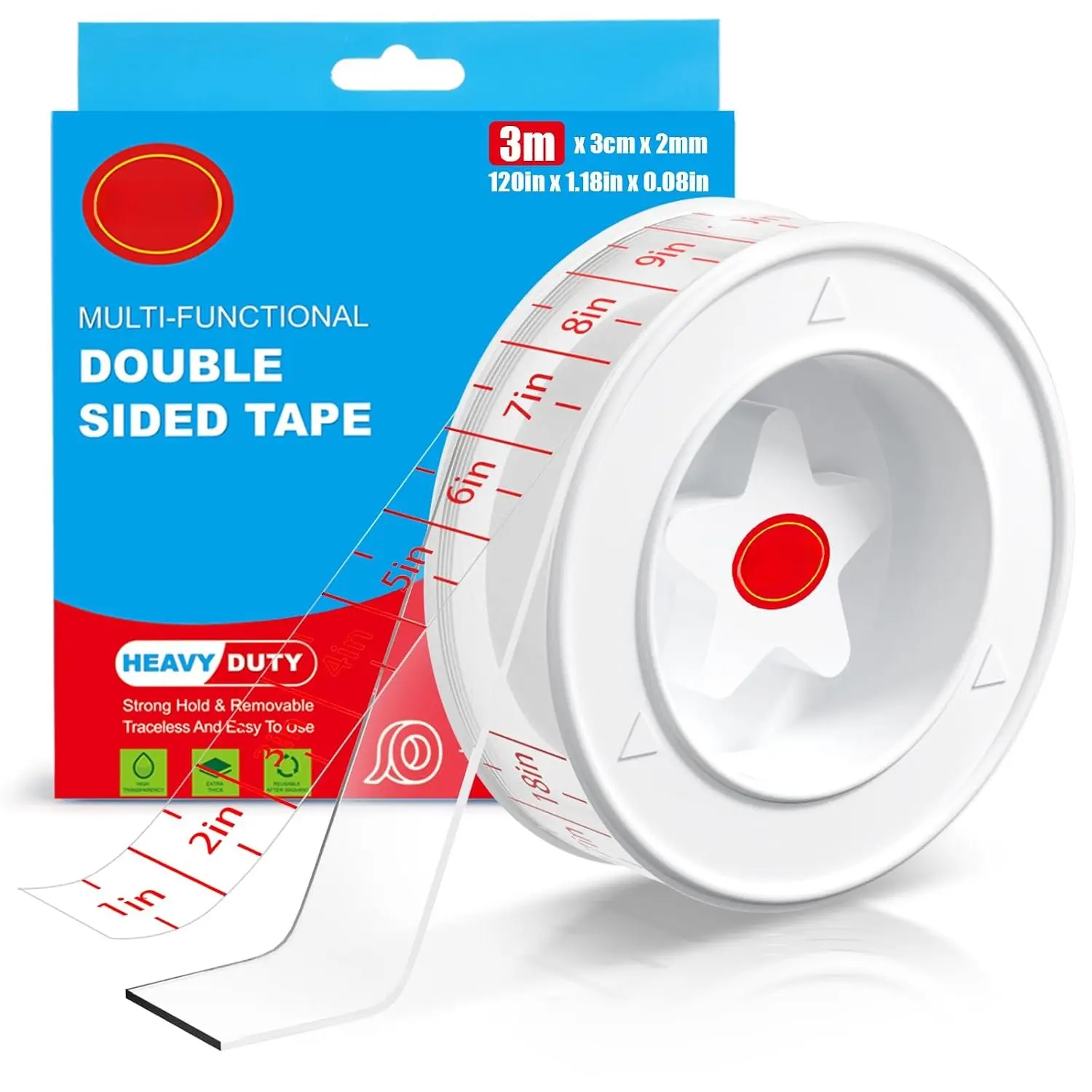 Nano Double Sided Mounting Tape for Walls Art and Daily  Projects(10Ft)