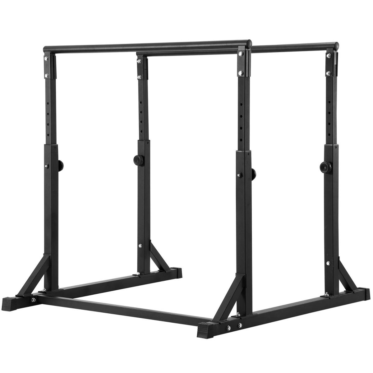 [Fahuac] Dip Bar 800 lbs Capacity, Heavy Duty Dip Stand Station with Adjustable Height 37"-49", Foam Padded Non-Slip Handles, Parallel Bars for Strength Training Home Gym