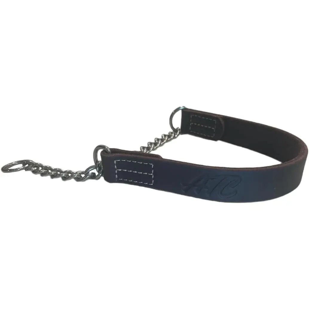 Alternative Training Collar - Gentle No-Pull Dog Collar - Leather & Chain Combo for Humane, Low-Neck Control - Trainer-Trusted Leather Dog Collar for All Breeds (Medium 1)