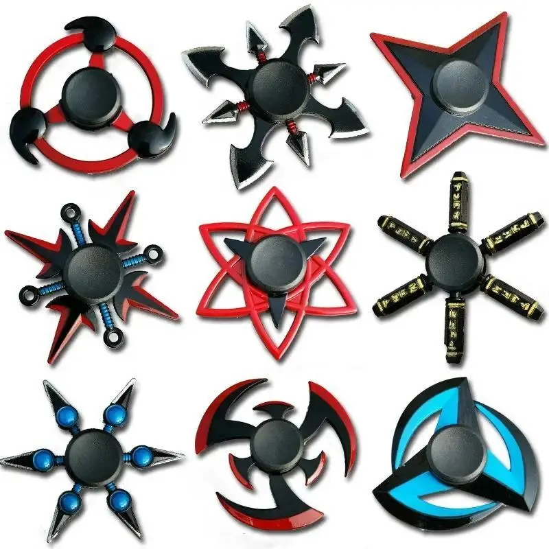 Creative Fidget Spinner Tri Spinner Zinc Alloy Ninja Shuriken Sharingan Hand Spinner Finger Stress Reliever Toys Gifts