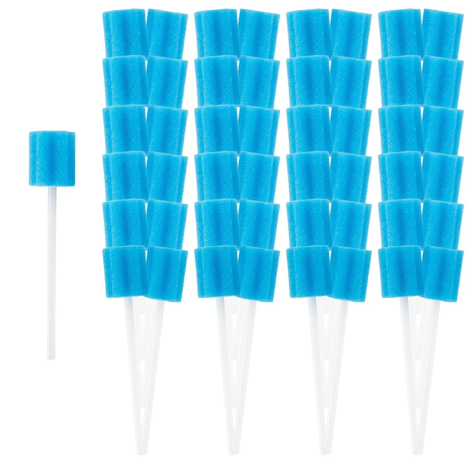 Disposable Oral Cleaning Swabs Sponge Mouth Swabsticks for Elderly Adults, Dry Mouth Waterless Toothbrushes for On-the-Go Oral Care, Pet Thrush TreatmentGift