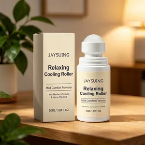 2 Bottles Cooling Roller Essence, Comfortable Leg Skin Care, Smooth and Lustrous, Gentle Nourishment, Refreshing Application