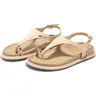 Coutgo Women's Flat Rubber Sandals - 1 cm or Less Heel, T-Strap, Toe Ring, Ankle Strap, Casual, All Seasons, Beach Aesthetic Comfortable Footwear for Back to School