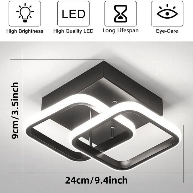 Modern Square Ceiling Light, Adjustable Color Temperature Creative Lamp, Square Design, Home Commercial Hotel Lighting, Versatile Usage