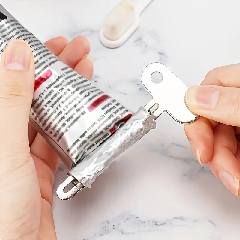 Toothpaste Dispenser Set, Oral Metal Tube Squeezer, Hand Cream Distributor, Manual Dispenser for Face Wash, Hand Cream, Hair Dye, Saves Money, Reduces Waste