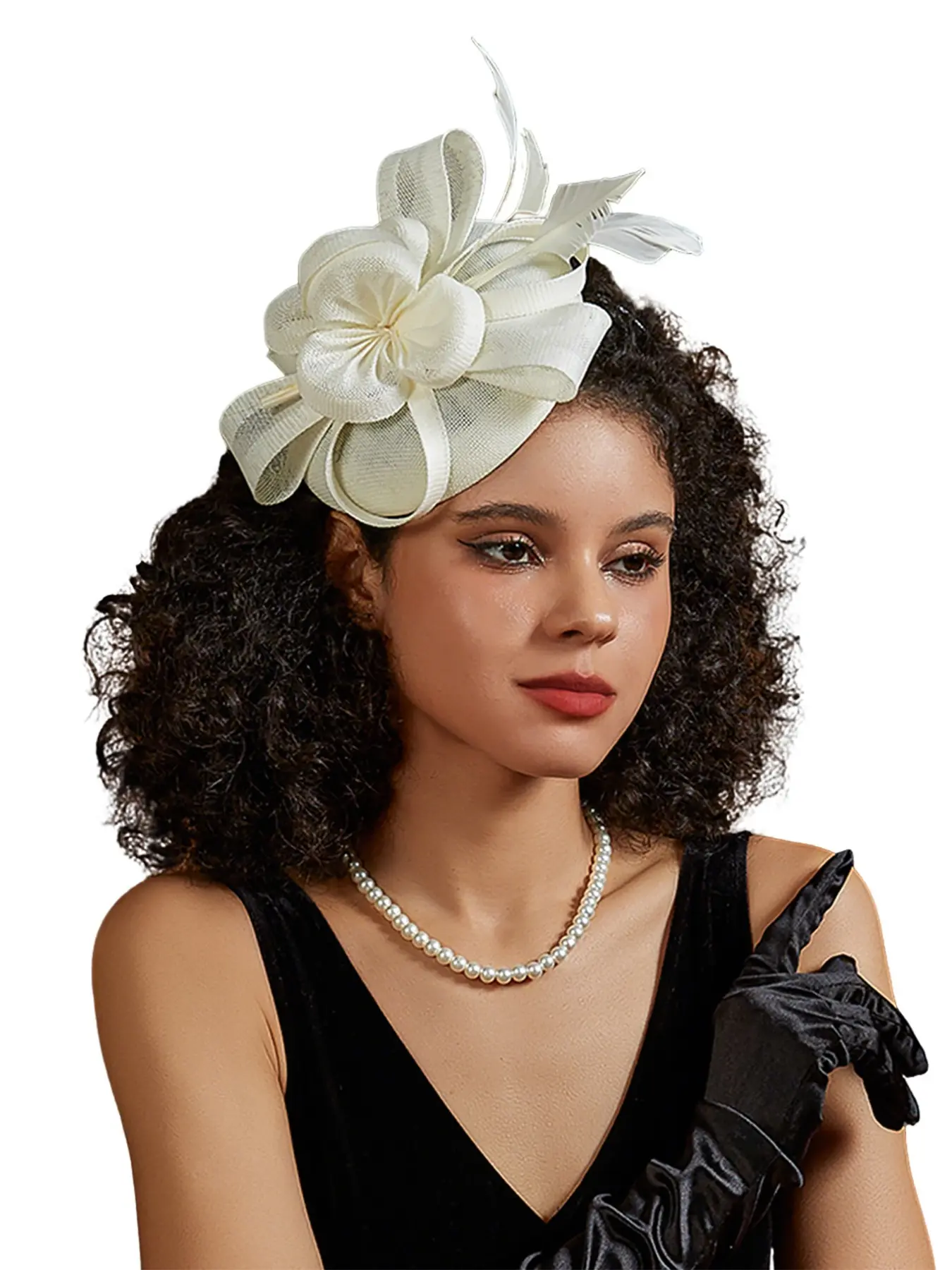 1PC Women's Fascinators Hat - Derby Tea Party Headwear, Feathers Veil Design for Church Cocktail Suitable for carnivals, tea parties, wedding, and Halloween accessories