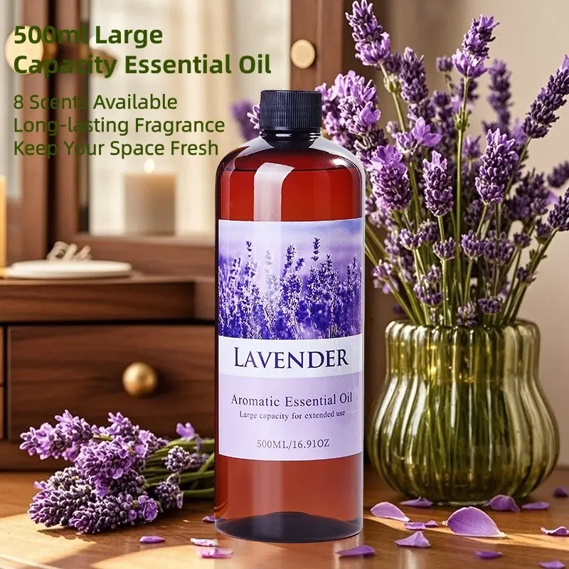 500ML Large Bottle Aromatherapy Essential Oil Refill, Indoor Fragrance Oil, Compatible with Diffusers, Humidifiers, Car Fresheners, Gift Idea