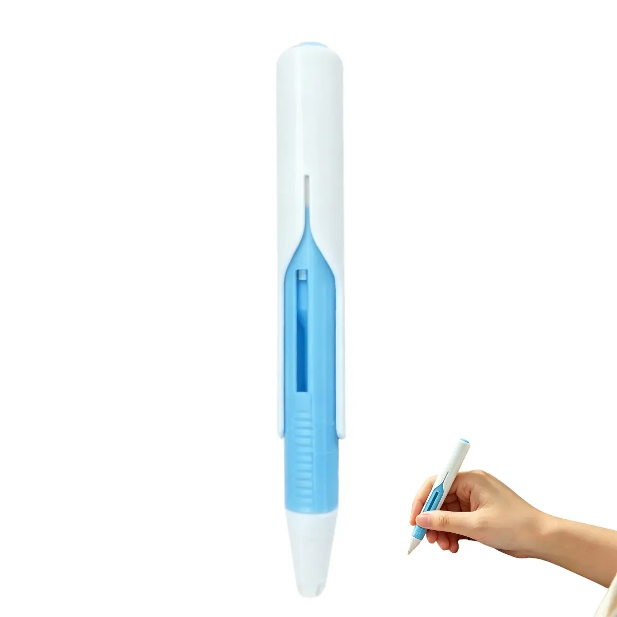 Diamond Art Pen Dispenser, Automatic Diamond Painting Bead Dispenser, Ergonomic Diamond Art Pick up Tool, Precision Rhinestone Pick & Place Pen, DIY Craft Supplies for Beginners (Blue)