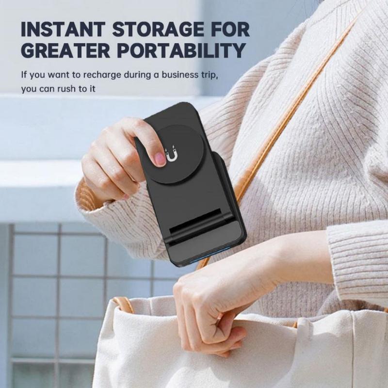 3 in 1 Magnetic Wireless Chargers, Foldable Magnetic Electronics Wireless Charger Stand, Durable Fast Charging Station Compatible with iPhone 16 15 14 13 12 Series