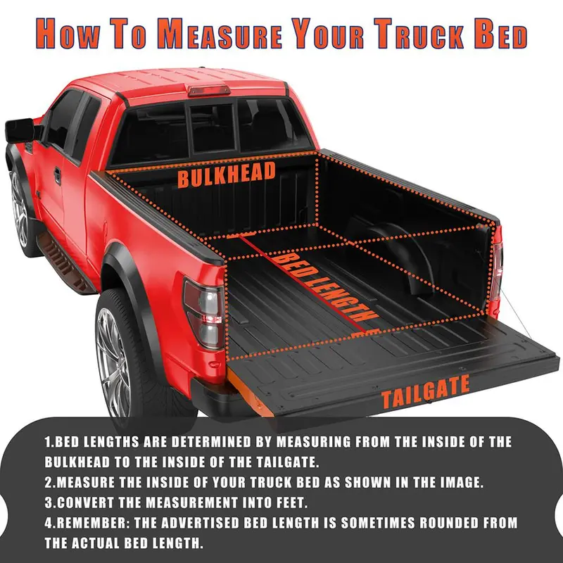 6.5FT Soft Roll-Up Bed Tonneau Cover For 2000-2006 Toyota Tundra - Waterproof, No-Drill Install
