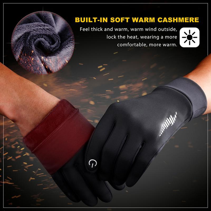 Winter Gloves Men Women Thermal Windproof Running Touch Screen Gloves Unisex Warm Anti-Slip Lined Cold Weather Glove Outdoor Valentine's Day gift Tiktok Shop