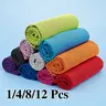 Cooling Towel, 1, 4, 8, 12 Packs Breathable Chilly Towel, Microfiber Towel for Yoga, Running, Gym and Workout, Yoga Accessories, Fitness Accessories