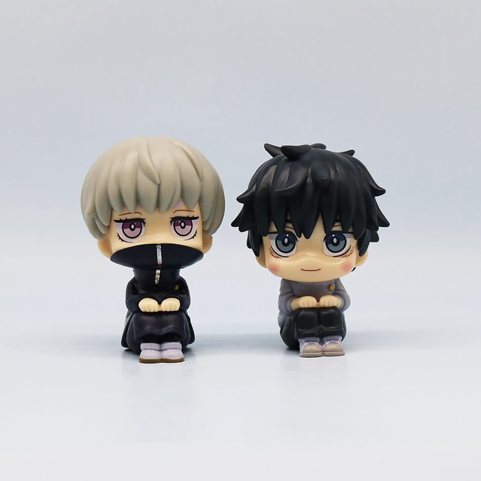 New 5Pcs/set Jujutsu Kaisen Cute Yuji Itadori Gojo Satoru Q Ver. PVC Action Figures Anime Figure Model Toys Collection Doll Gift