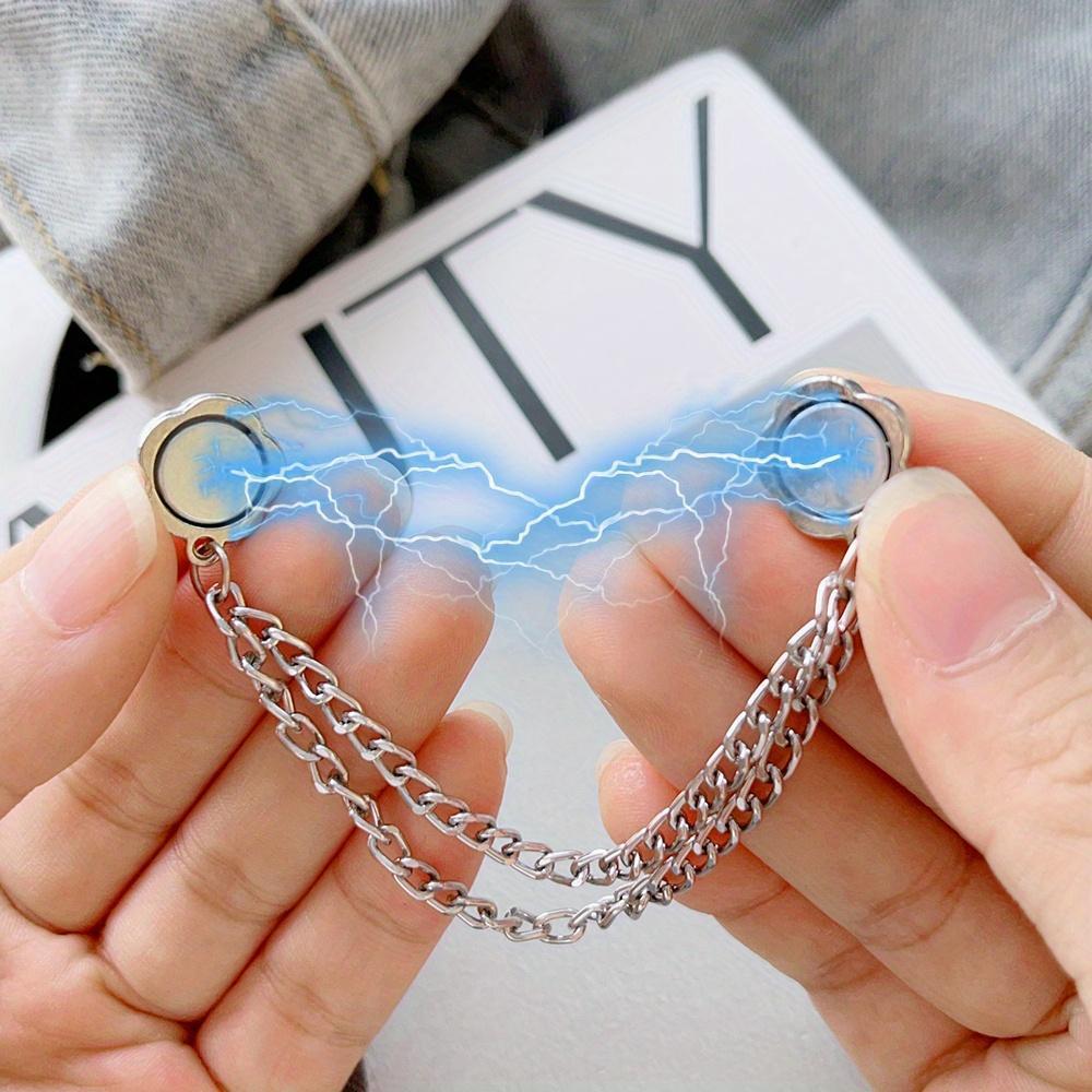 6Pcs Camellia T-Shirt Button Clips, Adjustable Clothing Hem Fixing & Cuff Adjusters, Elegant Decorative Metal Fasteners for Shirt Sleeve & Pants Hem Shortening