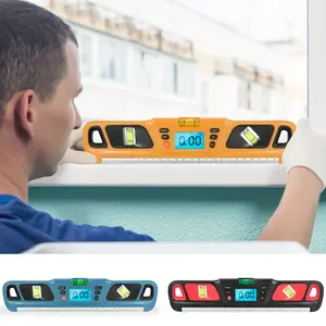 Digital Bubble Inclinometer Level | Horizontal Scale Ruler | LED Screen Electronic Gauge | Measuring Tool (Battery Not Included)