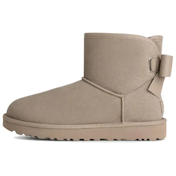 UGG Ultra Mini Bailey Leather Bow Comfortable Fashion Snow Boots 1174494-CBBLG