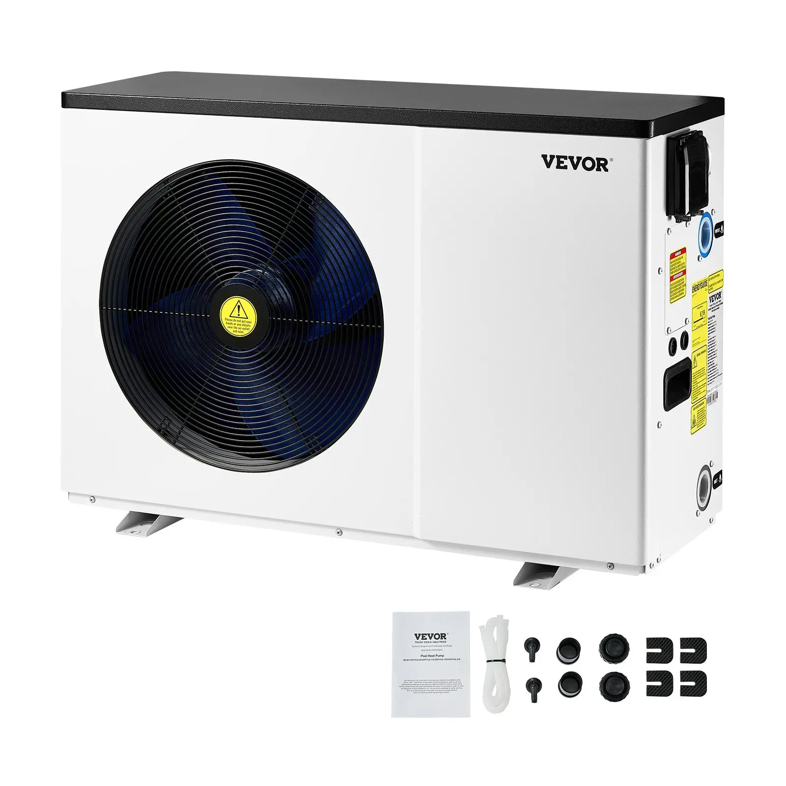 VEVOR Electric Heat & Cool Pool Heater, 35830 BTU Energy Efficient Silent Unit with Temperature Control, Long-Lasting for 6605-13209GAL Above and In Ground Pools, Low Noise, AC208-230V 60Hz