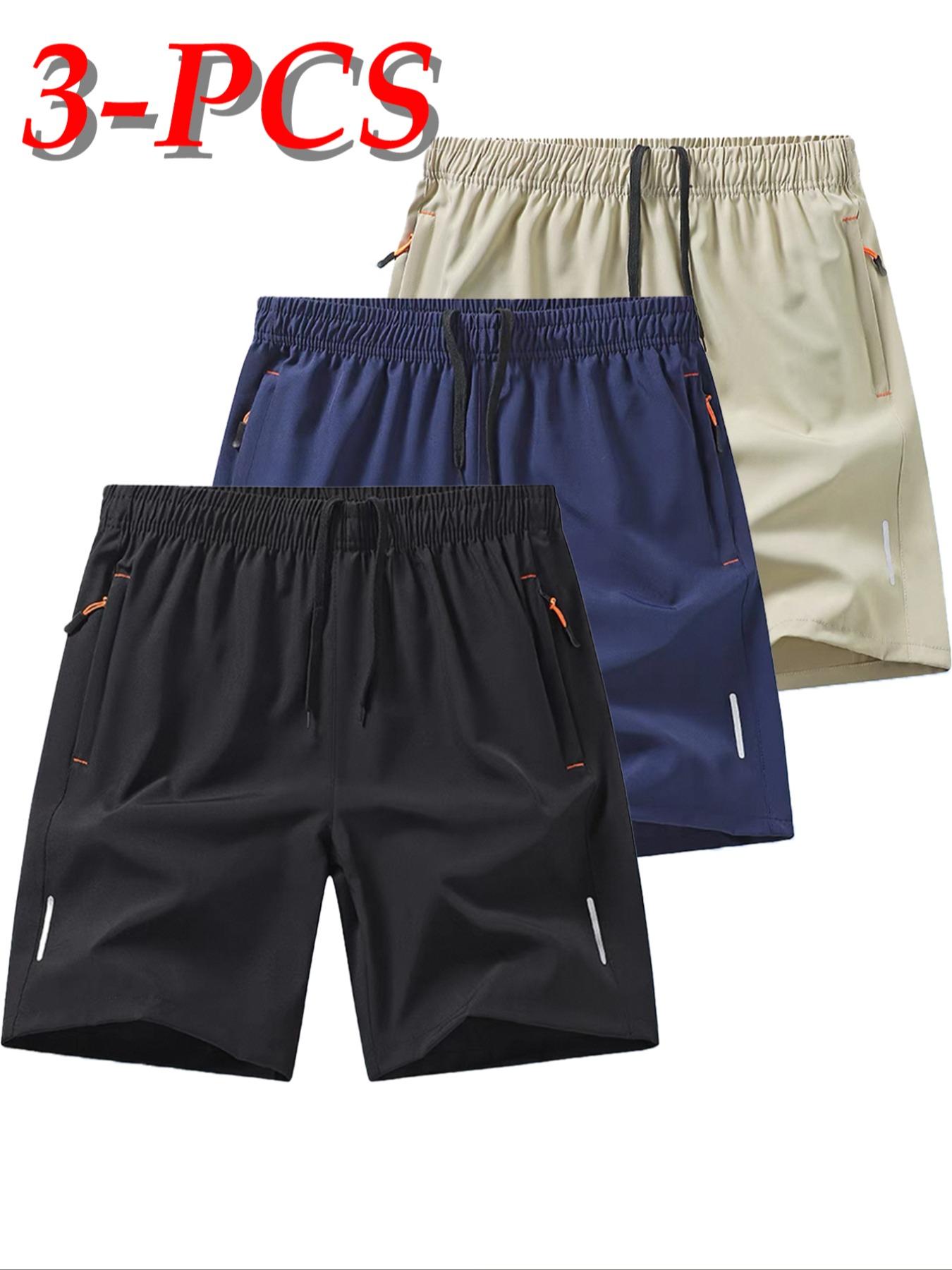 Men's Reflective Stripe Zipper Pocket Shorts, Regular Fit Casual Breathable Comfortable Shorts for Summer, Men's Bottoms for Daily Wear, Streetwear Sports Shorts