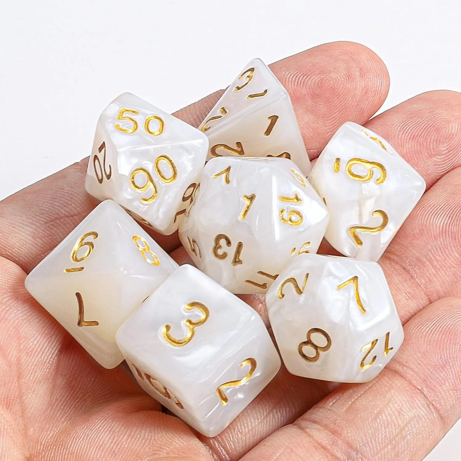 Dnd Dice Set 7 Counts Transparent Mix Cloud Dice, Polyhedral Dice for Dungeons & Dragons D&d Rpg Role Playing Games