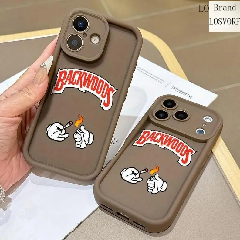 LOSVORF Hip Hop Backwoods Cartoon Hands Print Phone Case , Soft Silicone Tpu Protection and Shockproof For iPhone 17 16 15 Pro Max 14 16Pro 13 12 11 X Plus Air Mini 17E, Cool Street Style, Cartoon Prints, Iphone Series