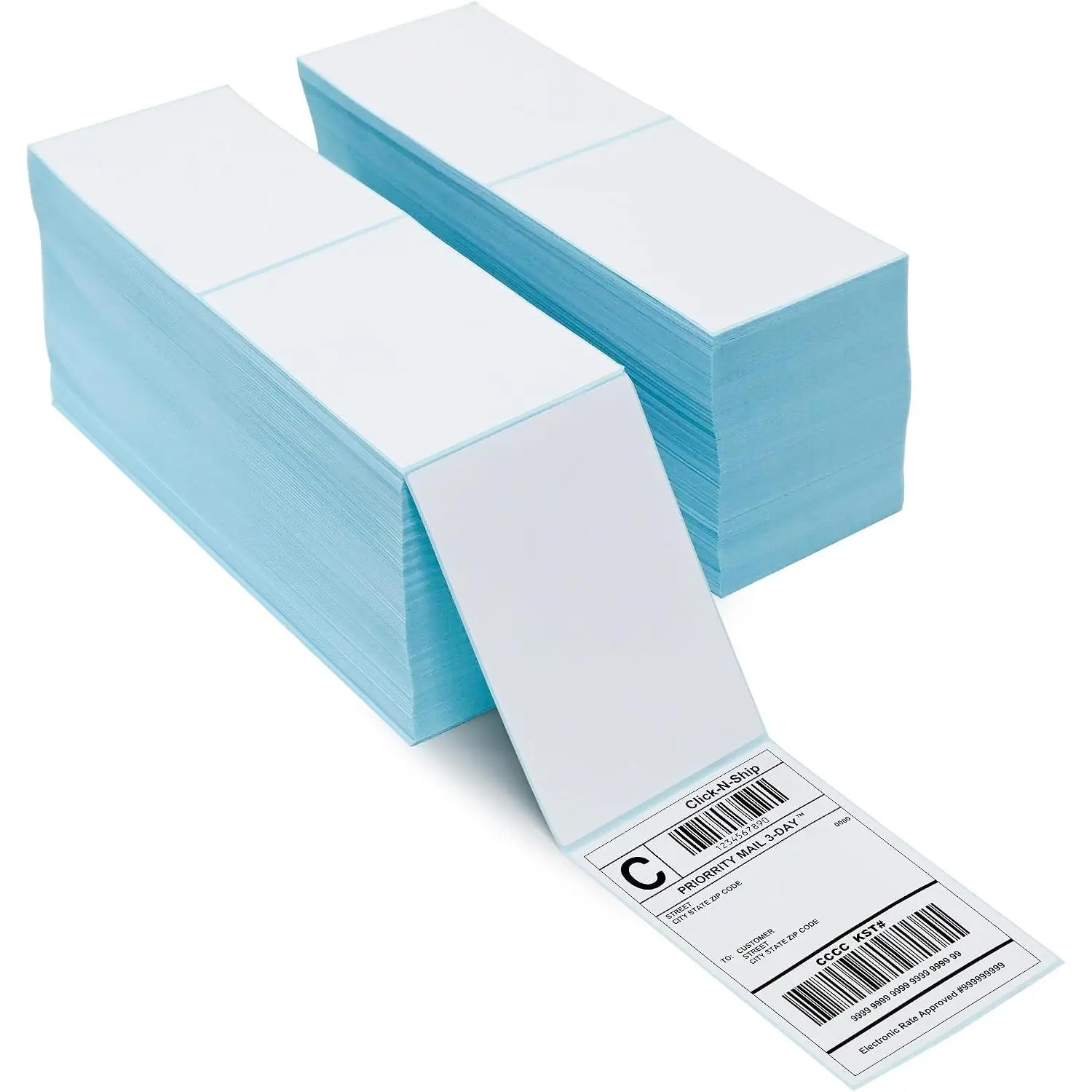 L LIKED 500 Thermal Shipping Labels 4"x6", Perforated, Commercial Grade
