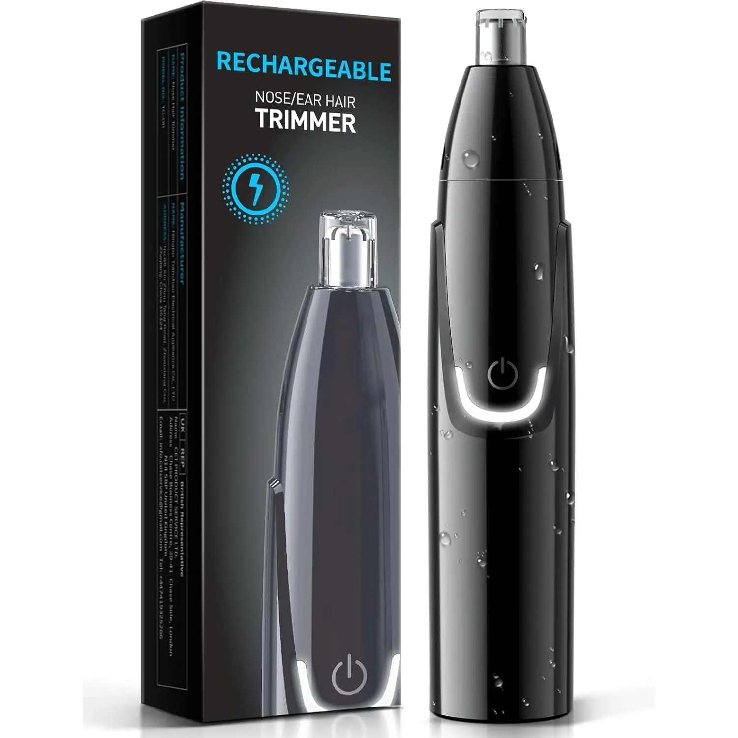 Rechargeable Ear and Nose Hair Trimmer - 2024 Professional Painless Eyebrow & Facial Hair Trimmer for Men Women, Powerful Motor and Dual-Edge Blades for Smoother Cutting Mint Green