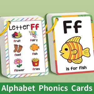 New English Learning Phonics Cards - 27 Letter English Pronunciation Learning Cards - Educational Learning Cards for Learning English Words, Classroom Activities, Back-to-School Items, Back-to-School Season, Halloween and Christmas Gifts, Children's Educa