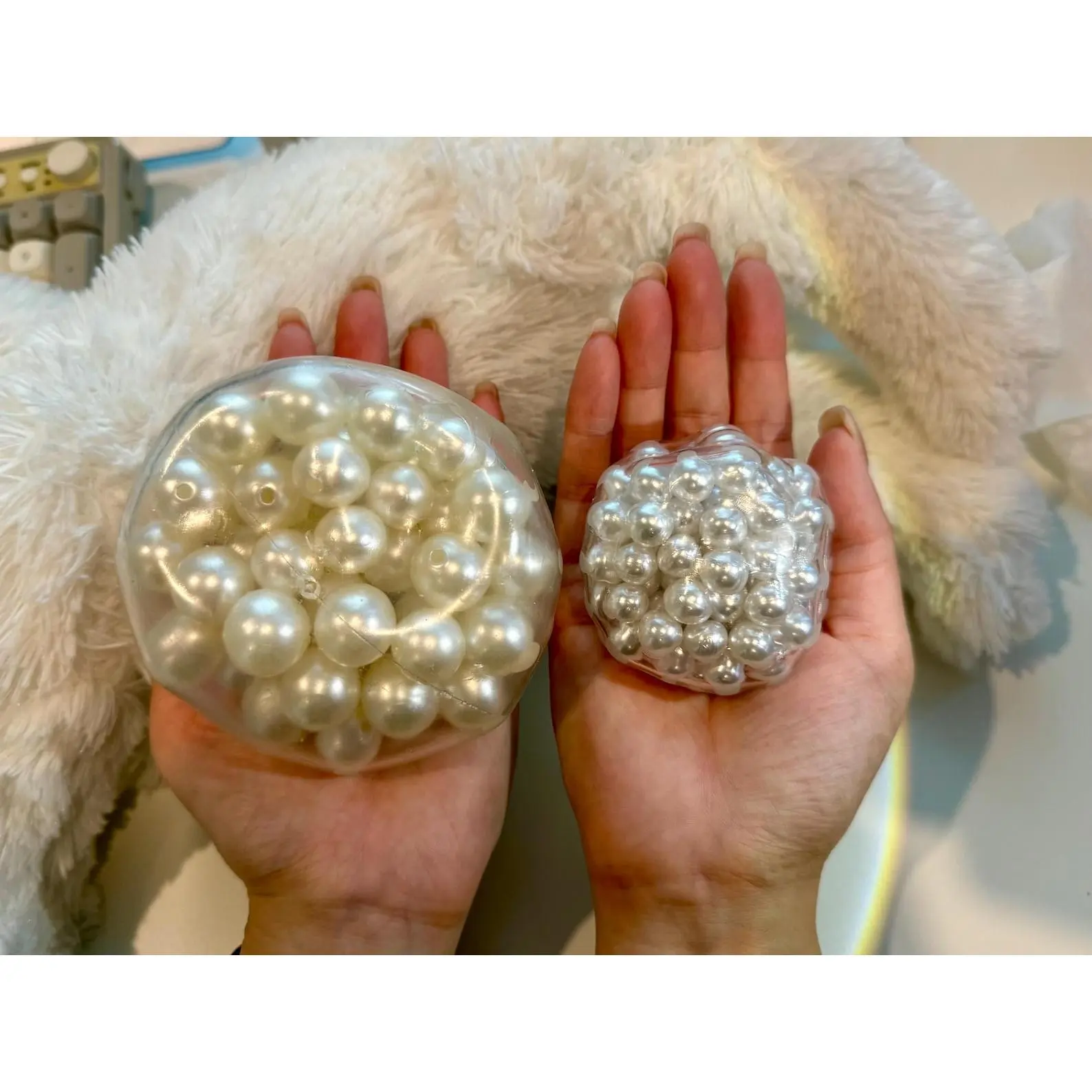 Pearl & Crystal Squishy Ball: Sensory Fidget Toy, Stress Relief