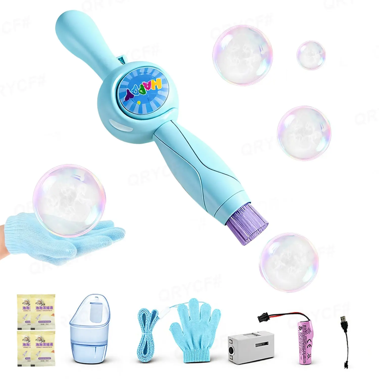 Mist Bubbles Machine for Kids – Elastic Bubbles Fog Wand, Interactive Toy with Lights & Music, Parent-Child Fun, Outdoor Play, Birthday Christmas Gifts for Boys & Girls