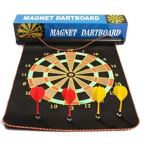 12 Inch/15 Inch Magnetic Dart Board, Dual-Sided Magnetic Target, Includes 4/6 Darts, Perfect for Indoor Outdoor Games