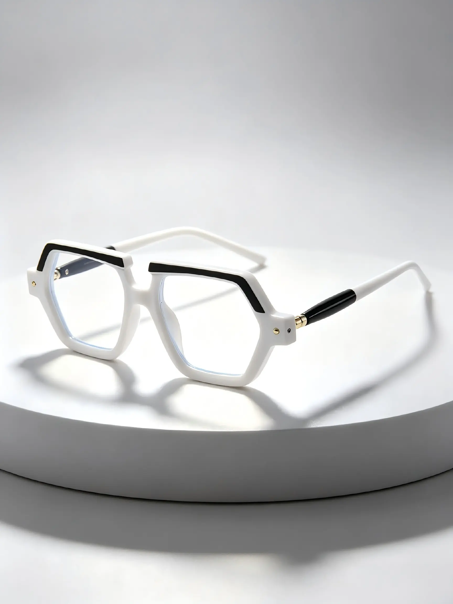 New Arrival Hexagonal Glasses for Women, Fashionable European and American Style, Trendy Eyewear Accessories, Versatile and Stylish