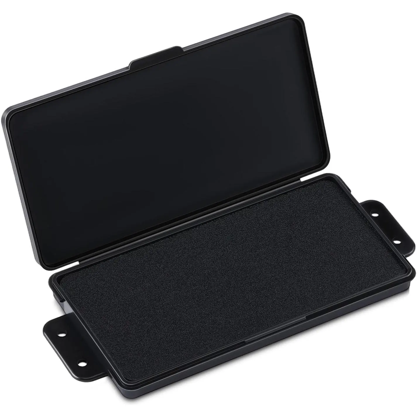 1 Pcs Large Black Rectangle Fingerprint Thumbprint Ink Pad Stamp for Home Office Notary Supplies Identification Security ID Fingerprint Cards Law Enforcement Kit
