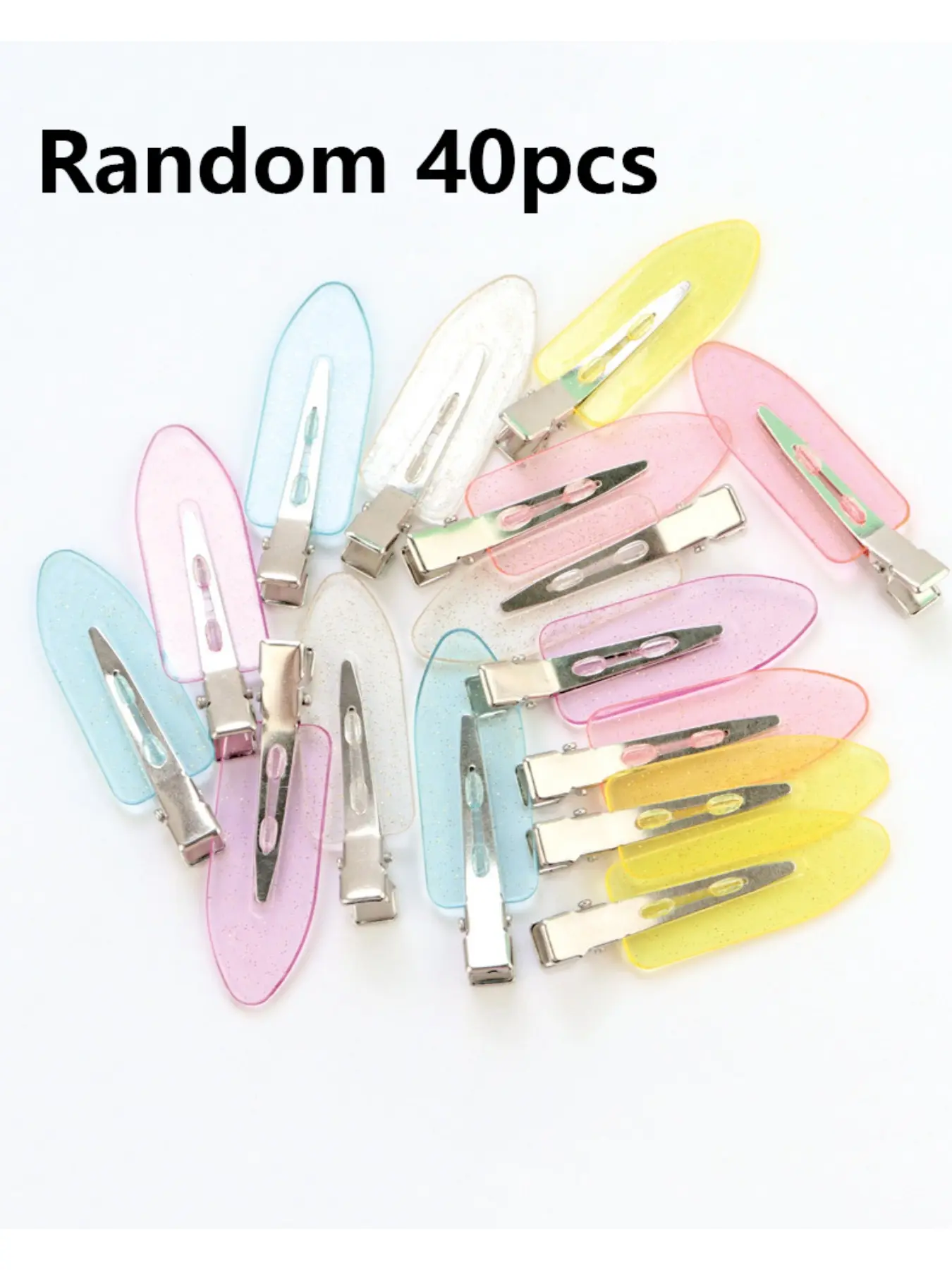 40Pcs Professional No Crease Hair Clips for Makeup Application & Styling - Seamless Hair Clips for Skincare, No Bend Leaf Hair Barrettes, Hairpins for Women Girls
