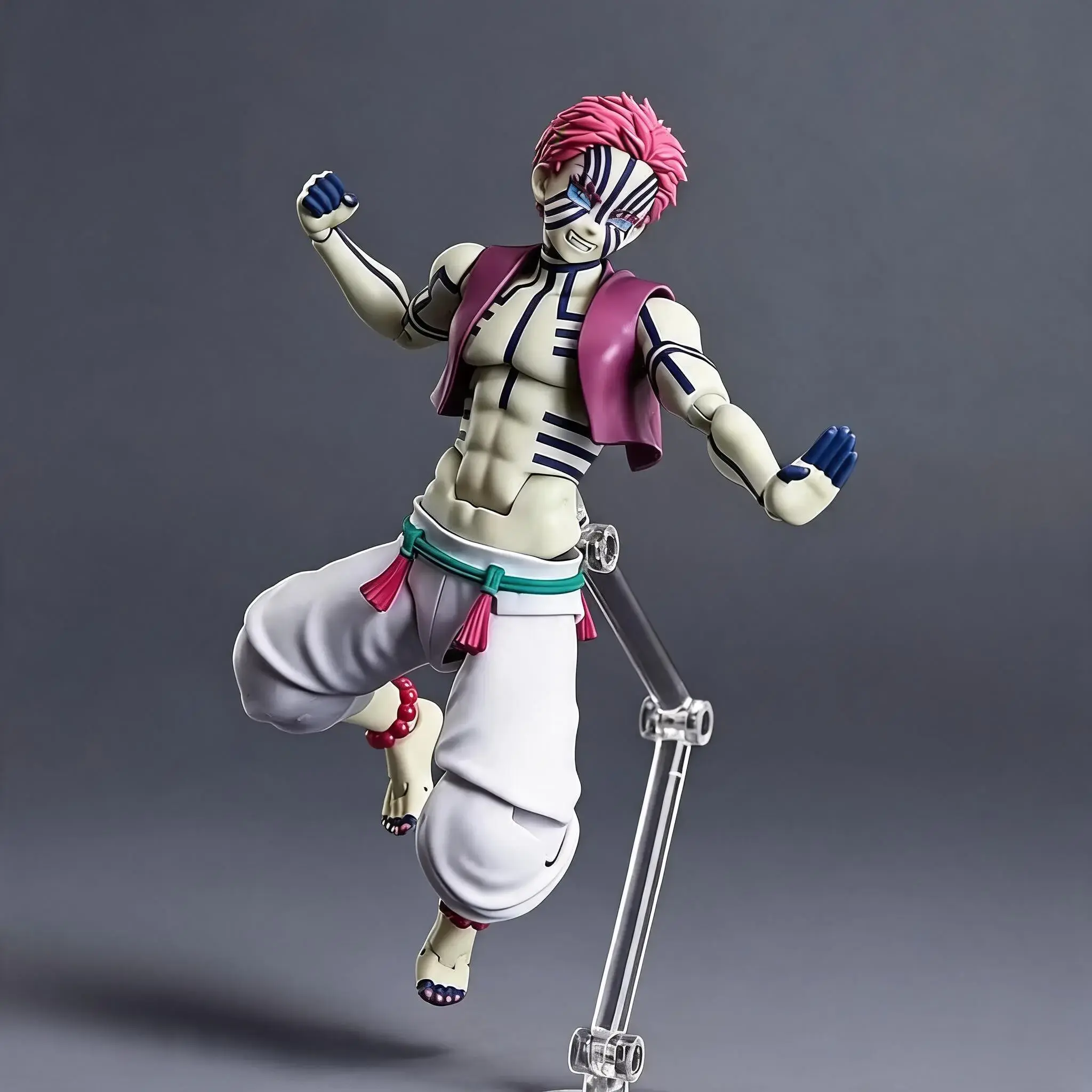 Demon Slayer Upper Three Kibutsuji Mochizuki Action Figure, Anime Figure, Detailed Design, Multiple Joints, Classic Battle Poses, Collector's Essential